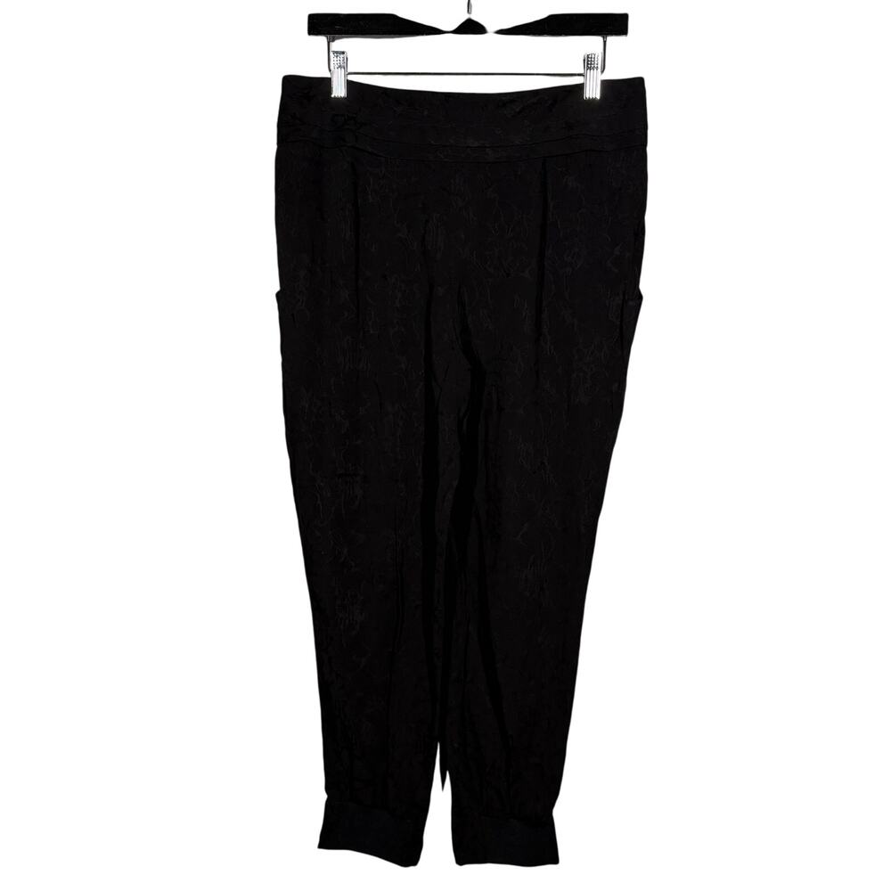 Zara Woman Casual Ankle Pant Loose Fit Black Tapered - M